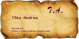Tőke Andrea névjegykártya